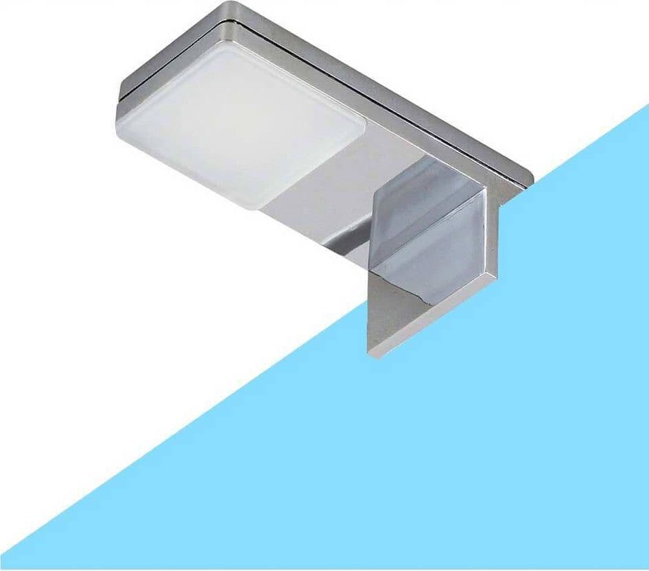 LAMPADA LED PER SPECCHIO DA BAGNO 3 WATT MODERNO LUCE NATURALE 4000K NERO ARGENTO IP44 90P - 5