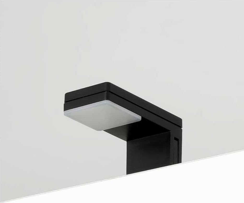 LAMPADA LED PER SPECCHIO DA BAGNO 3 WATT MODERNO LUCE NATURALE 4000K NERO ARGENTO IP44 90P - 9