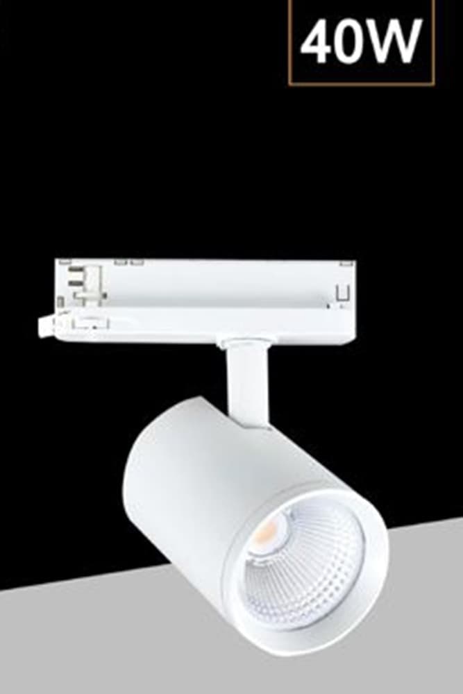 FARETTO LED PER BINARIO TRIFASE 40W LAMPADA ORIENTABILE LUCE NATURALE 4000K IP20 GD19C30 - 3