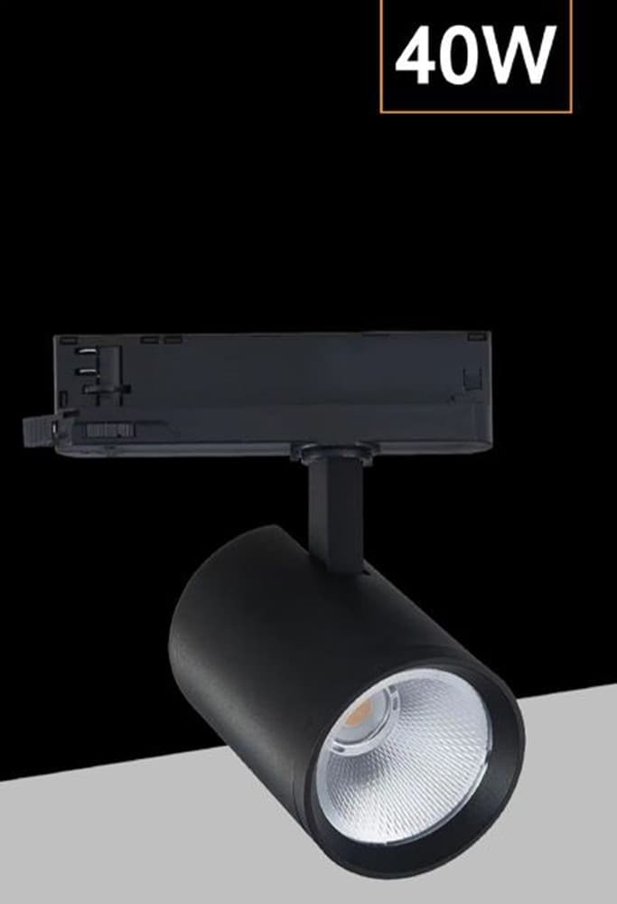 FARETTO LED PER BINARIO TRIFASE 40W LAMPADA ORIENTABILE LUCE NATURALE 4000K IP20 GD19C30 - 7