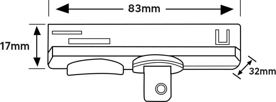 CONNETTORE ADATTATORE PORTA LAMPADARIO A SOSPENSIONE PER BINARIO MONOFASE PISTA-CA-N - 4
