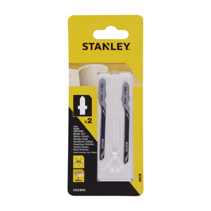 Piranha Stanley STA23042 X23003 2 Lame Legno Fresate T Curvo Att.a T - 2