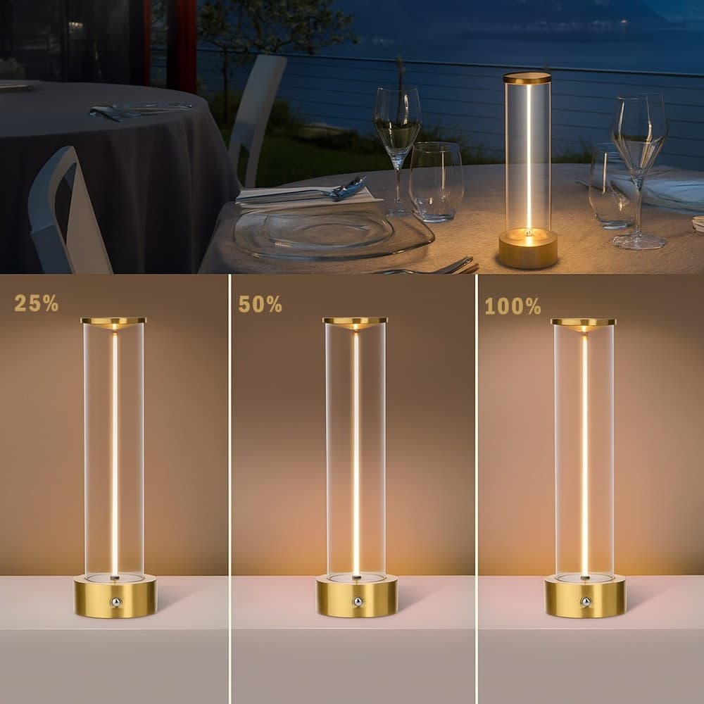 LAMPADA DA TAVOLO SCRIVANIA LED 3W FILAMENTO FLESSIBILE MAGNETICO LUME RICARICABILE D39 - 21