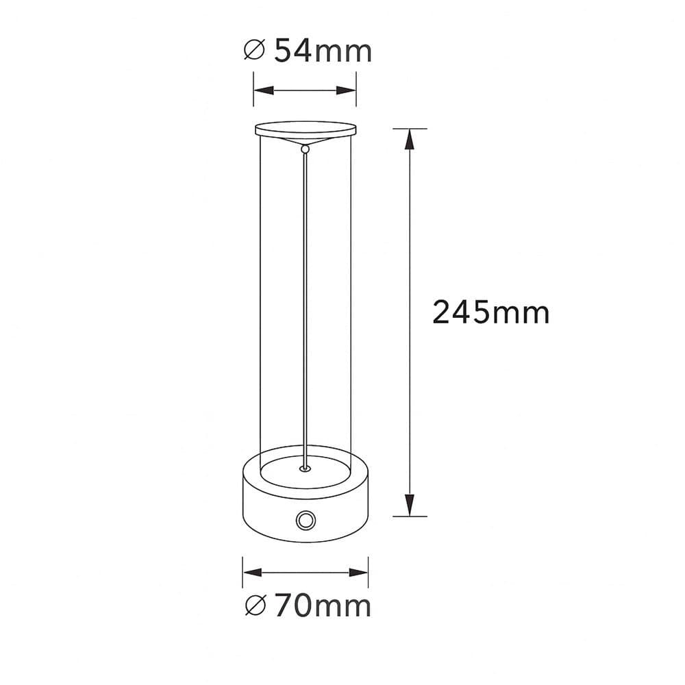 LAMPADA DA TAVOLO SCRIVANIA LED 3W FILAMENTO FLESSIBILE MAGNETICO LUME RICARICABILE D39 - 23