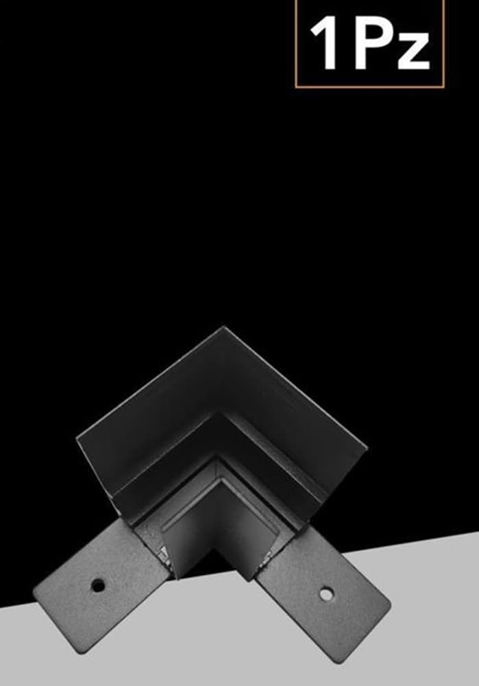 CONNETTORE GIUNZIONE ANGOLARE NERO PER COLLEGAMENTO BINARIO MAGNETICO DA ESTERNO GF-3-L - 2