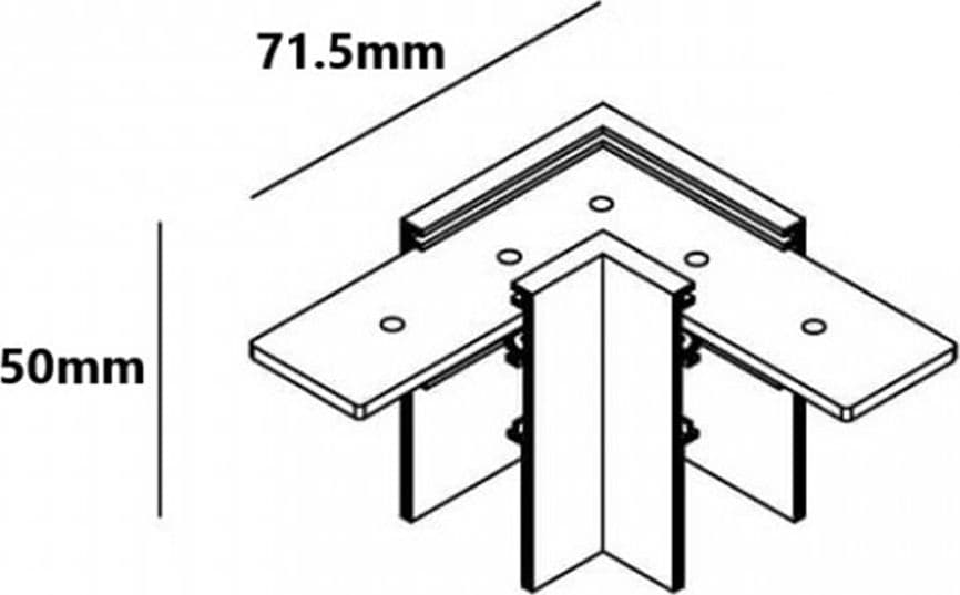 CONNETTORE GIUNZIONE ANGOLARE NERO PER COLLEGAMENTO BINARIO MAGNETICO DA ESTERNO GF-3-L - 5