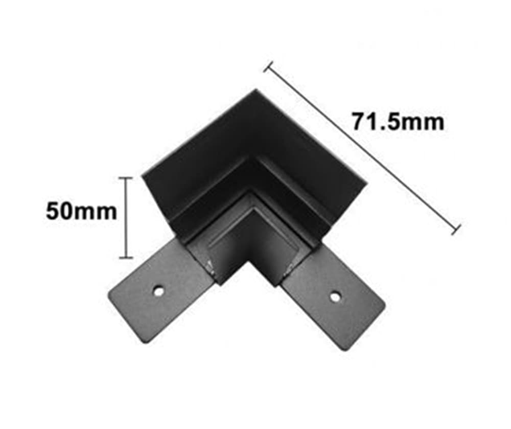 CONNETTORE GIUNZIONE ANGOLARE NERO PER COLLEGAMENTO BINARIO MAGNETICO DA ESTERNO GF-3-L - 7