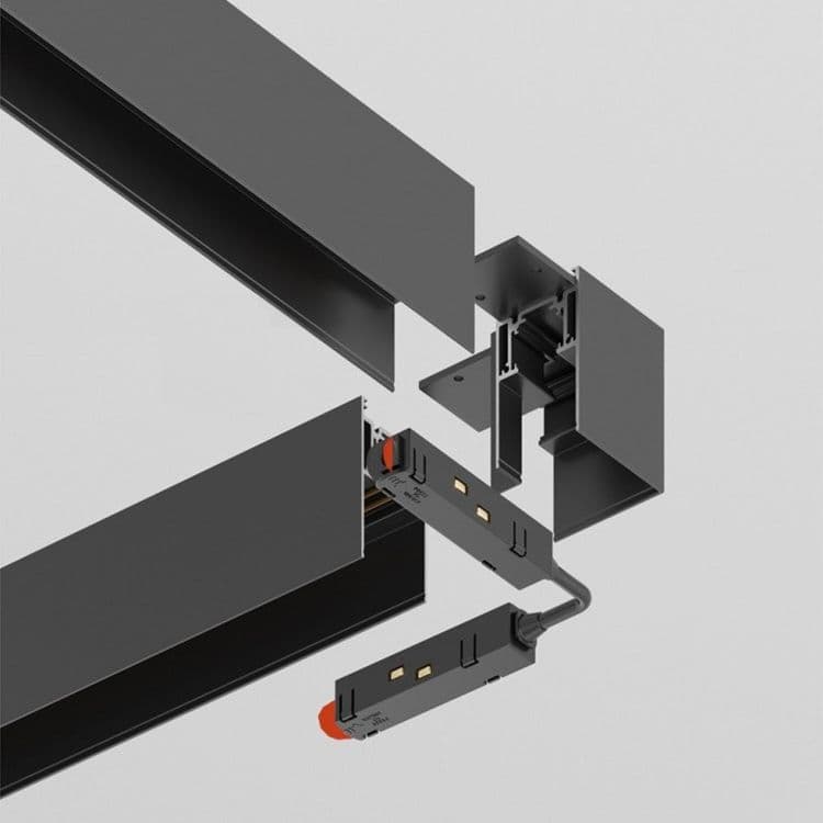 CONNETTORE GIUNZIONE ANGOLARE NERO PER COLLEGAMENTO BINARIO MAGNETICO DA ESTERNO GF-3-L - 8