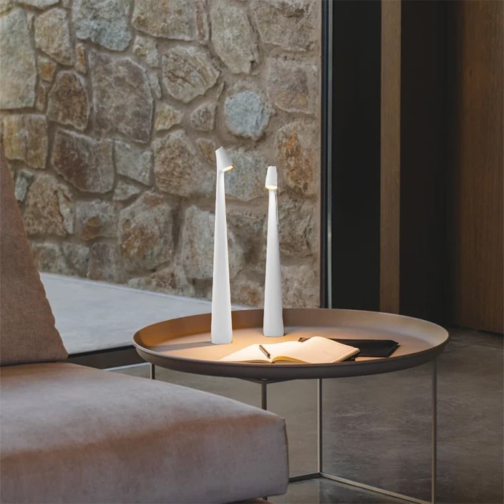 LAMPADA LED DA TAVOLO 10W DA BISTROT TUOCH DIMMERABILE RICARICABILE LUCE CALDA 3000K D36 - 2