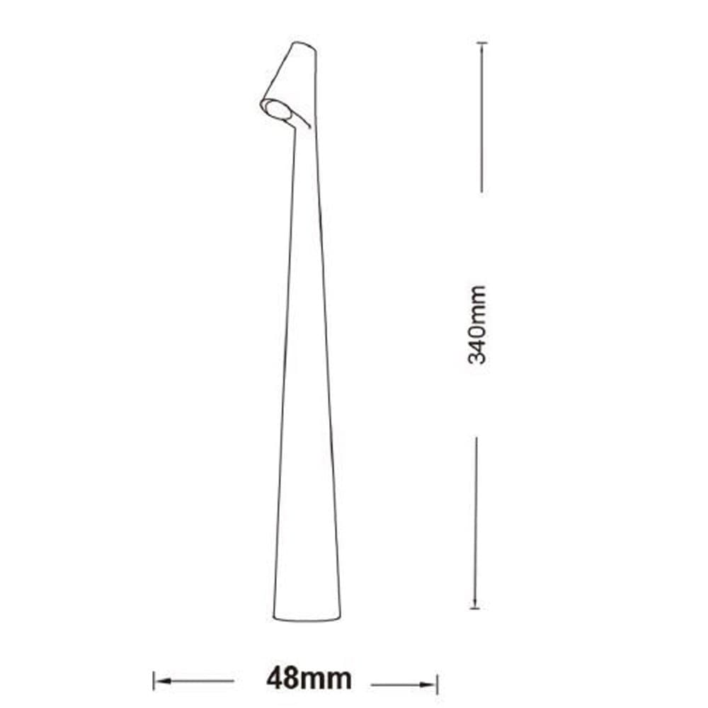 LAMPADA LED DA TAVOLO 10W DA BISTROT TUOCH DIMMERABILE RICARICABILE LUCE CALDA 3000K D36 - 12