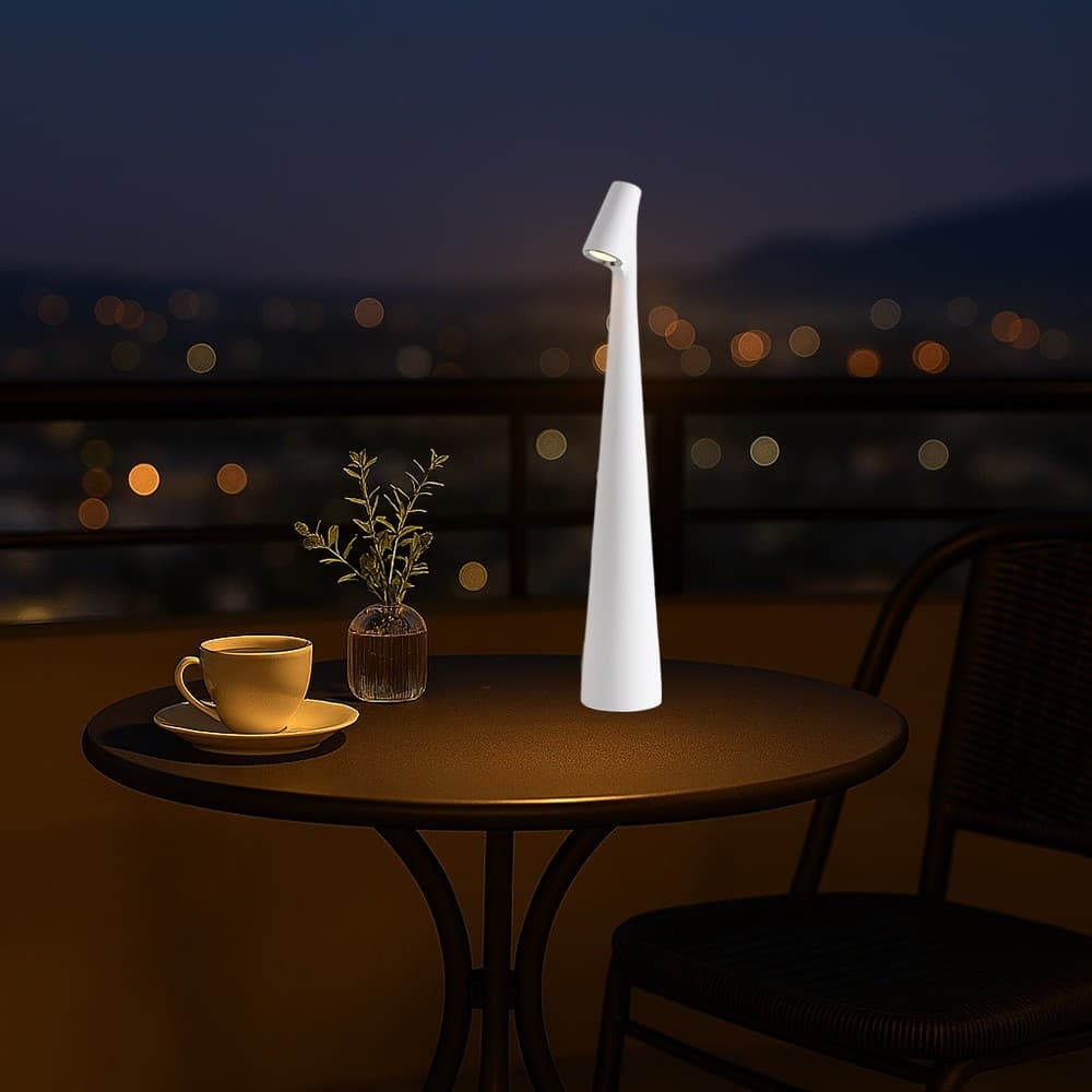 LAMPADA LED DA TAVOLO 10W DA BISTROT TUOCH DIMMERABILE RICARICABILE LUCE CALDA 3000K D36 - 14