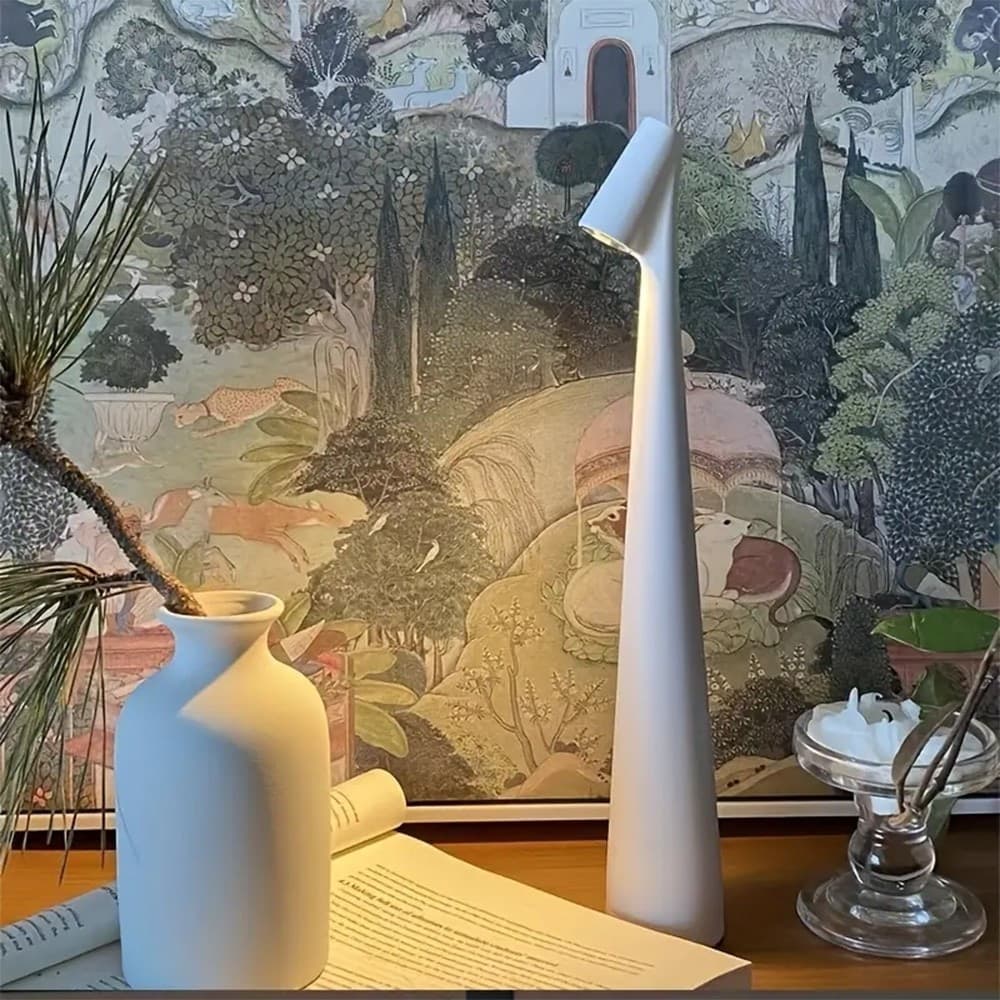 LAMPADA LED DA TAVOLO 10W DA BISTROT TUOCH DIMMERABILE RICARICABILE LUCE CALDA 3000K D36 - 4