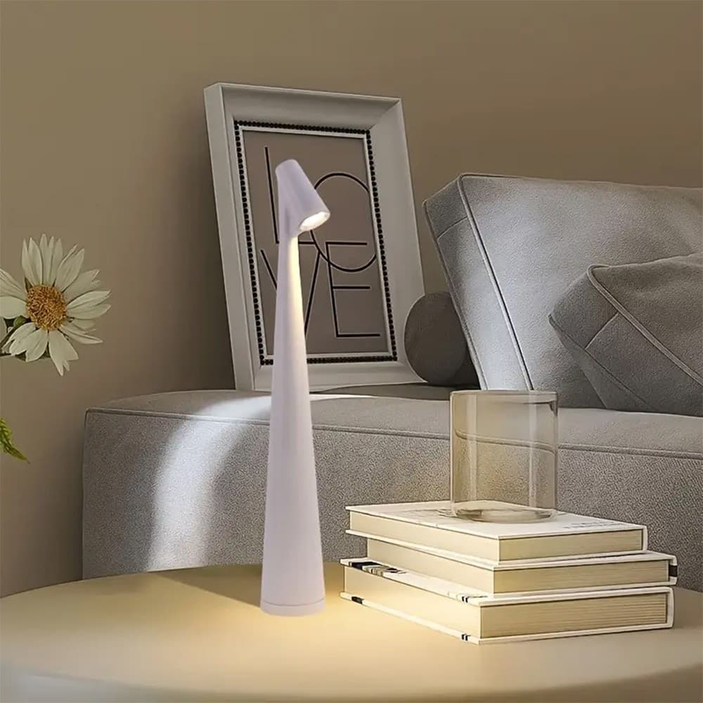 LAMPADA LED DA TAVOLO 10W DA BISTROT TUOCH DIMMERABILE RICARICABILE LUCE CALDA 3000K D36 - 5