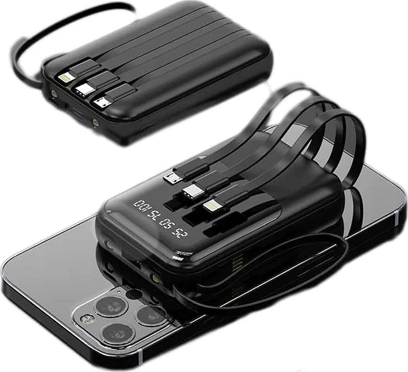 POWER BANK CARICATORE PORTATILE CAPACITÀ 12800MAH RICARICA RAPIDA 2.1A SMARTPHONE TABLET - 7