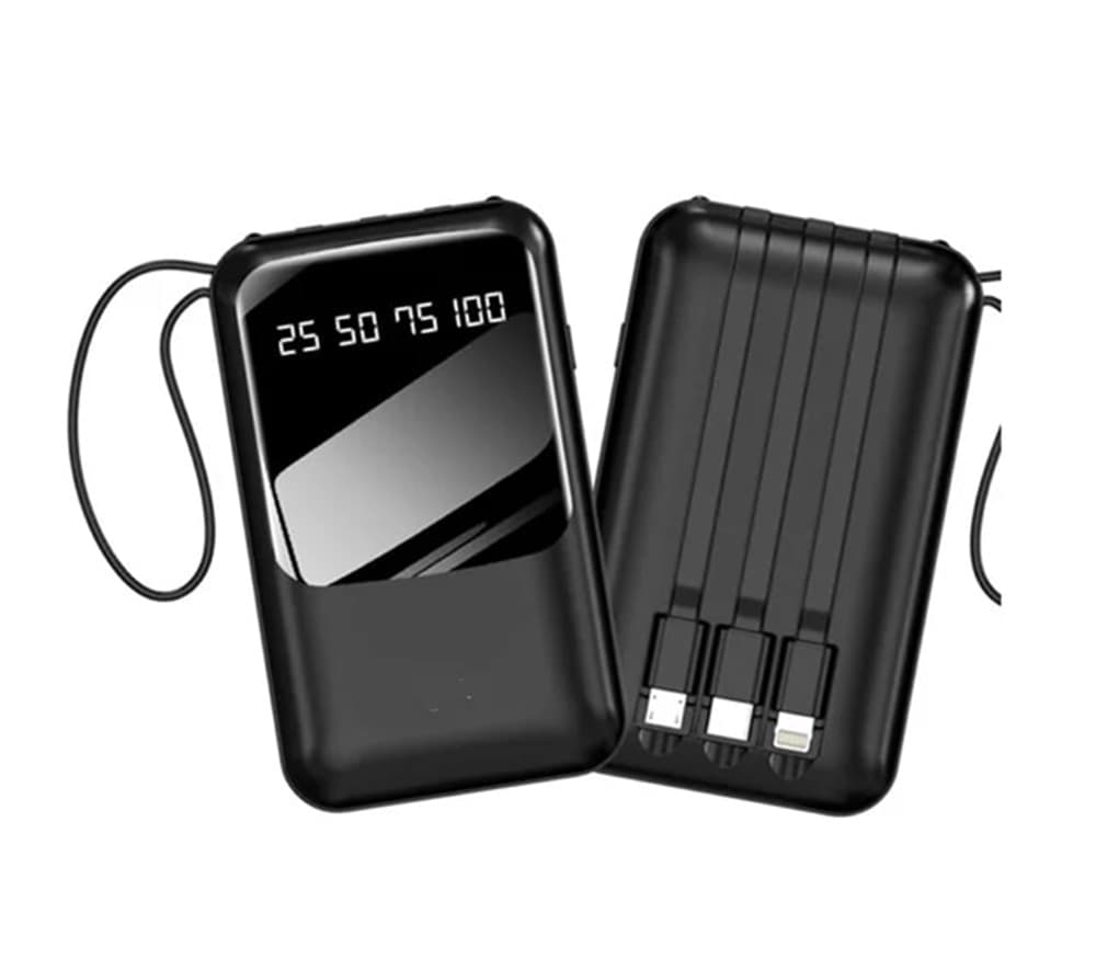 POWER BANK CARICATORE PORTATILE CAPACITÀ 12800MAH RICARICA RAPIDA 2.1A SMARTPHONE TABLET - 8