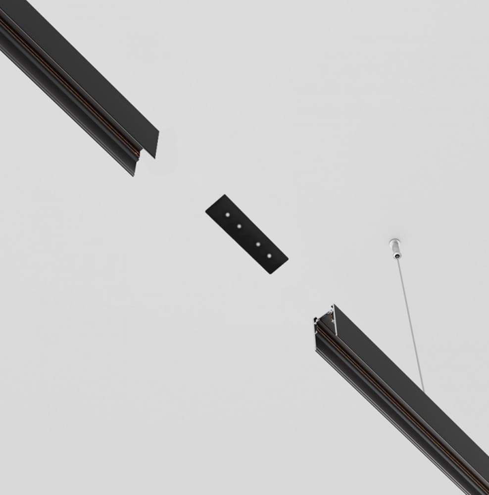2PZ STAFFA LINEARE CONNETTORE GIUNZIONE FISSAGGIO PER BINARIO MAGNETICO DA ESTERNO GS-CO - 3
