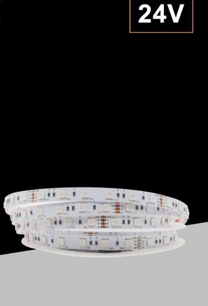 STRISCIA LED FLESSIBILE 500W SMD RGB 60 LED/MT 24V BOBINA DA 50 MT IP20 50M-24V-RGB - 5
