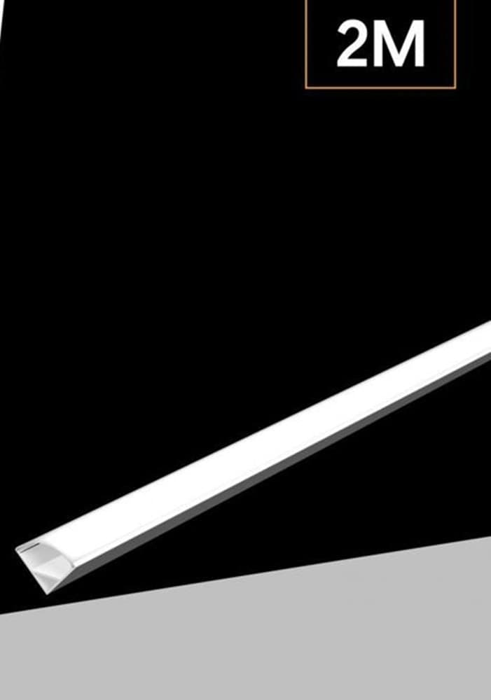 PROFILO ANGOLARE IN ALLUMINIO PER STRISCE LED A SUPERFICIE CON COPERTURA OPACA 2MT AL-04-S - 5