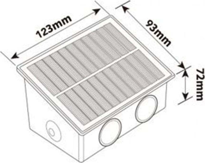 APPLIQUE LED SOLARE ESTERNO GIARDINO A PARETE CON SENSORE LUCE CALDA 3000K IP65 EWG-04T-C - 3