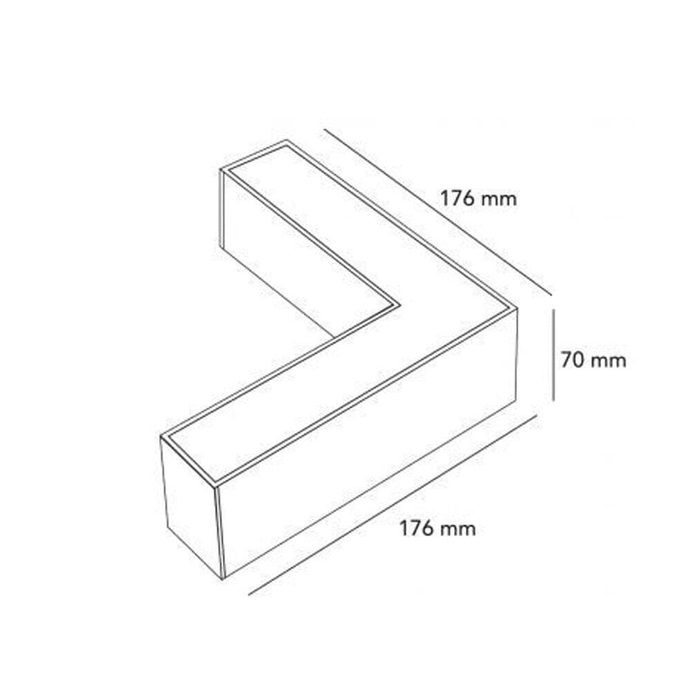 LAMPADA DI RACCORDO CONNETTORE A L PER LAMPADARIO 12W LUCE SELEZIONABILE CCT LL57-L-3C - 11