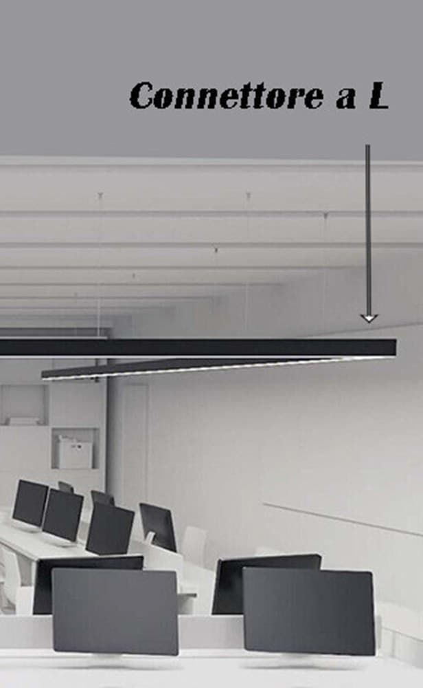 LAMPADA DI RACCORDO CONNETTORE A L PER LAMPADARIO 12W LUCE SELEZIONABILE CCT LL57-L-3C - 10