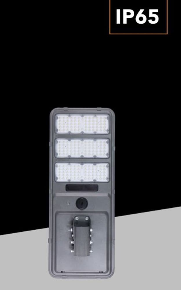 LAMPADA STRADALE LED LAMPIONE IP65 CON PANNELLO SOLARE SENSORE MOVIMENTO LUCE 6500K TR-600W - 8