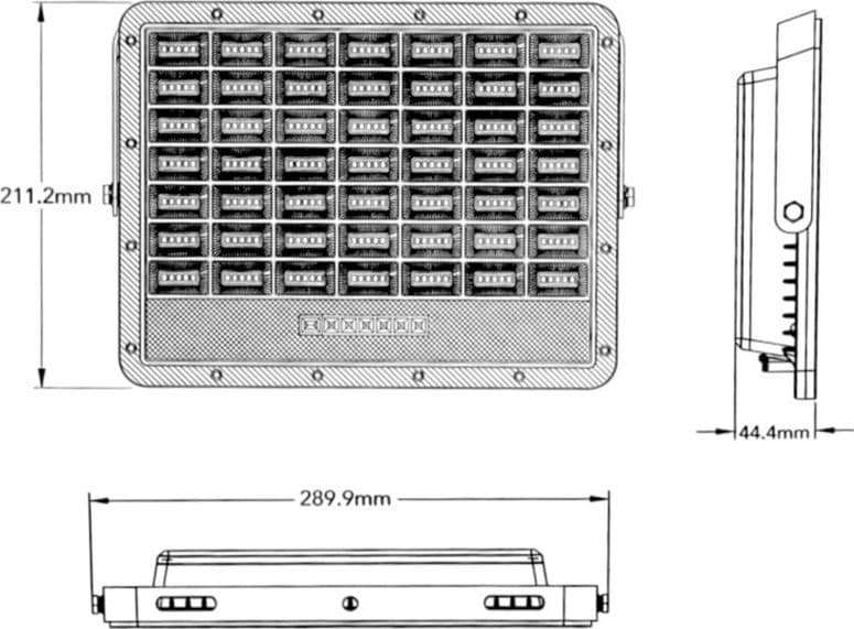 FARO LED FLOODLIGHT 2000LM IP65 GRIGIO CON PANNELLO SOLARE TELECOMANDO CCT TK08-200W-3C - 8