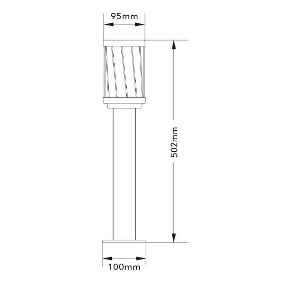 LAMPIONCINO DA ESTERNO IN ALLUMINIO ROSSO RUGGINE DA GIARDINO MODERNO E27 IP44 PT-01 - 9