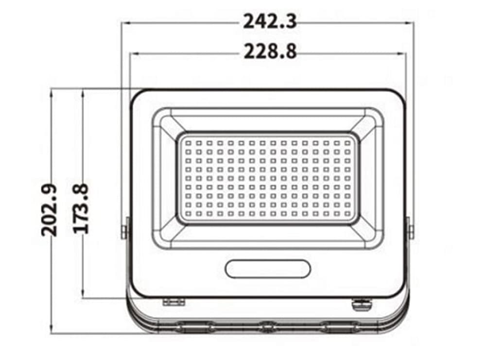 FARO PROIETTORE SMD LED FLOODLIGHT 100W SLIM IP65 BIANCO LUCE 3000K 4000K 6500K EK05-100W-B - 5
