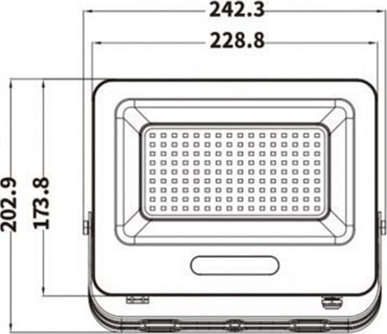 FARO PROIETTORE SMD LED FLOODLIGHT 100W SLIM IP65 BIANCO LUCE 3000K 4000K 6500K EK05-100W-B - 2