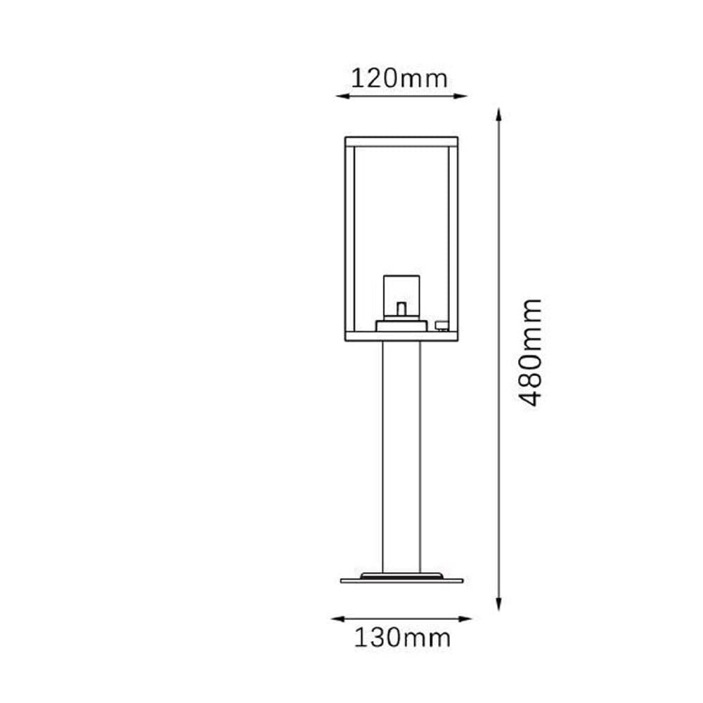 LAMPIONE DA GIARDINO 48CM LAMPIONCINO DA TERRA PER VIALETTI ATTACCO E27 IP44 518PA-H480 - 14