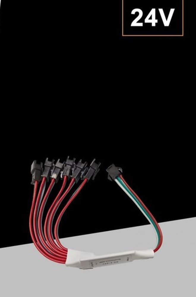 CONNETTORE MULTI-STRIP CONNESSIONE TRA STRISCE LED DA 24CM MAX 6X10MT DC5-24V HC-AMP - 2