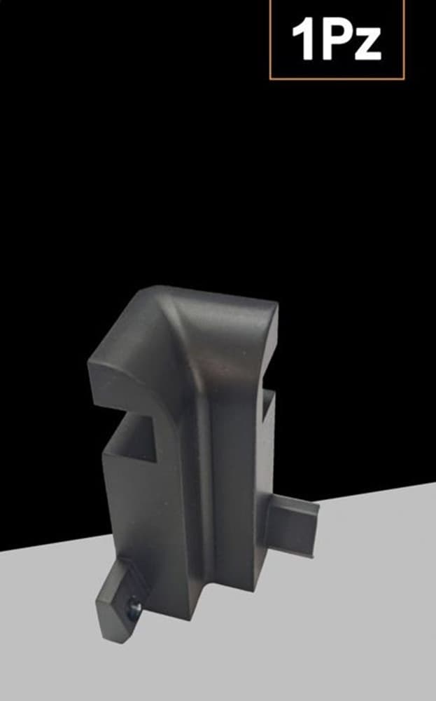 CONNETTORE PER PROFILO ANGOLARE PER STRIP LED NERO A LUCE INDIRETTA IN ALLUMINIO AL-34-L - 3