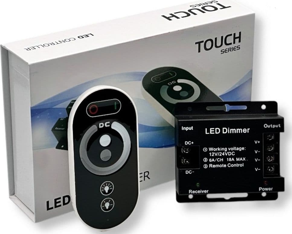 CONTROLLER DIMMER PER STRISCE LED MONOCOLORE DC12V-24V CON TELECOMANDO 3 CANALI A 6A AP-01 - 6