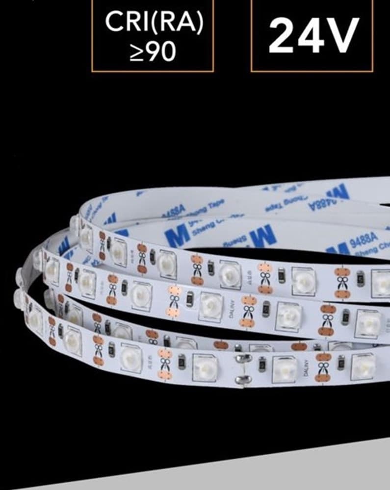 STRISCIA LED 6060 DC 24V BOBINA DA 5 METRI 75W 48LED/MT LUCE FREDDA 6500K 6060-24V-F - 3