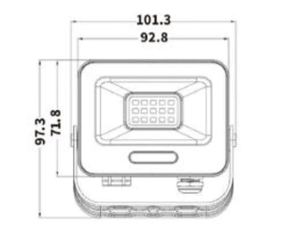 FARO PROIETTORE SMD LED FLOODLIGHT 10W SLIM IP65 BIANCO LUCE 3000K 4000K 6500K EK05-10W-B - 4