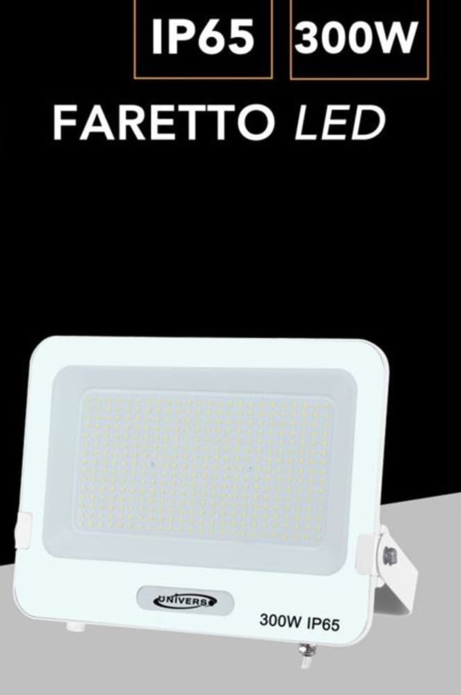 FARO PROIETTORE SMD LED FLOODLIGHT 300 W SLIM IP65 LUCE 3000K 4000K 6500K EK05-300W - 9
