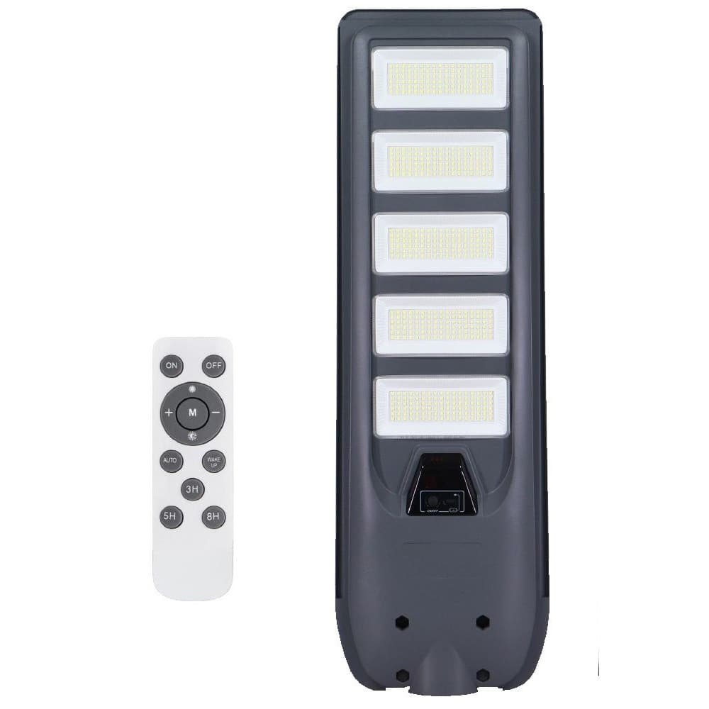 LAMPIONE FARO LED SOLARE 100W 160W 220W 300W CON SENSORE CREPUSCOLARE PROSSIMITÀ ES-P-F - 38
