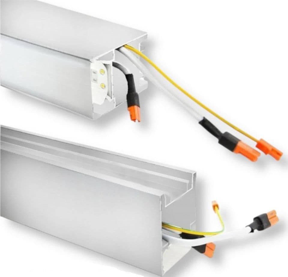 LAMPADARIO LED LINEARE A SOSPENSIONE SOFFITTO 40W MODULARE TECNOLOGIA CCT LL57-120C-3C - 19