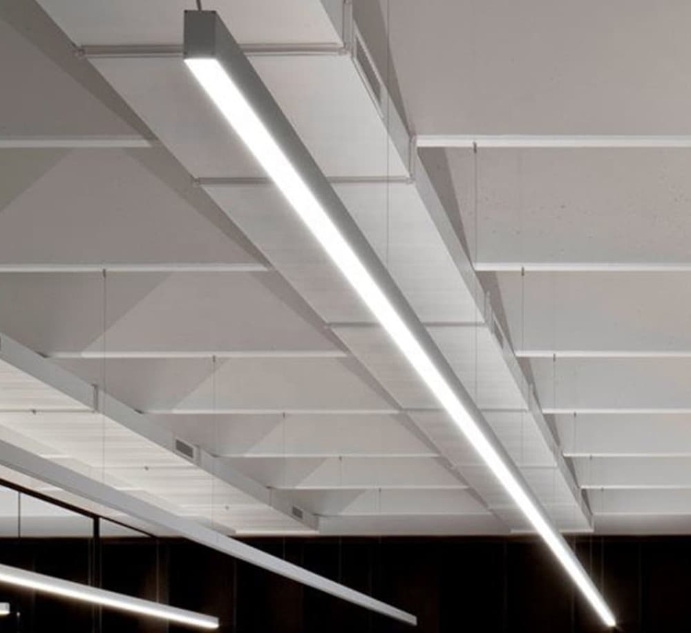 LAMPADARIO LED LINEARE A SOSPENSIONE SOFFITTO 40W MODULARE TECNOLOGIA CCT LL57-120C-3C - 22