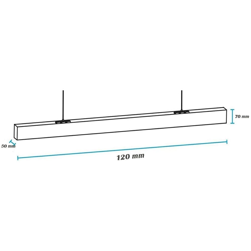 LAMPADARIO LED LINEARE A SOSPENSIONE SOFFITTO 40W MODULARE TECNOLOGIA CCT LL57-120C-3C - 23