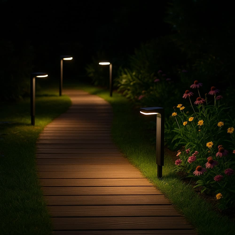 LAMPIONCINO PALETTO LED CON PANNELLO SOLARE PICCHETTO DA GIARDINO CCT IP65 200LM YH0802-3C - 4