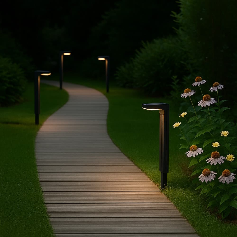 LAMPIONCINO PALETTO LED CON PANNELLO SOLARE PICCHETTO DA GIARDINO CCT IP65 200LM YH0802-3C - 5