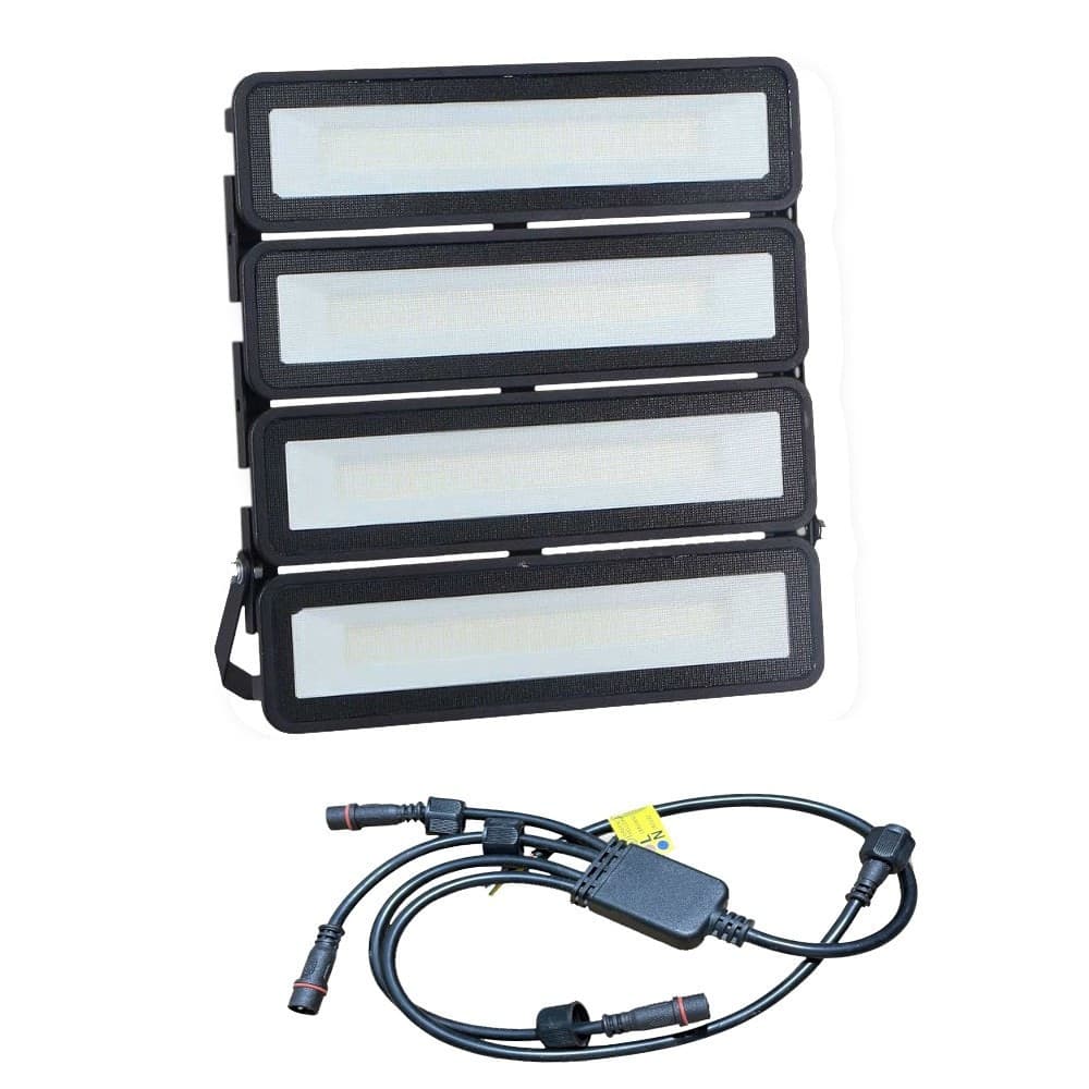 FARO LED MODULARE 200 WATT NERO PROIETTORE DA ESTERNO LUCE FREDDA 6000K IP65 EL-200W-F - 2