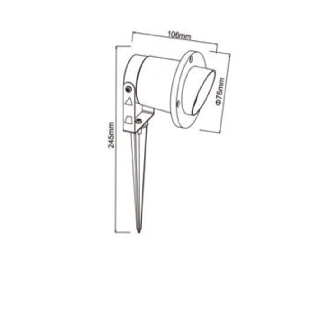FARETTO ESTERNO DA GIARDINO DOPPIA ISTALLAZIONE CON PICCHETTO STAFFA GU10 IP65 ET-01 - 14