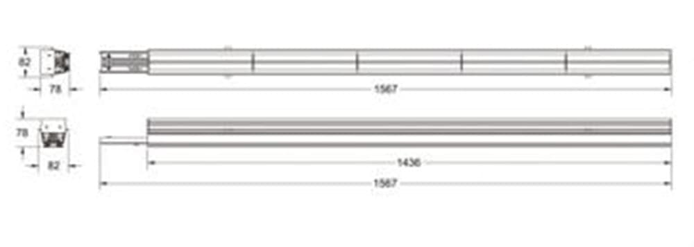 LAMPADA LINEARE A SOSPENSIONE APPARECCHIO LED TRIFASE 48W CCT 4000K-6500K IP20 QJ68150-3C - 3