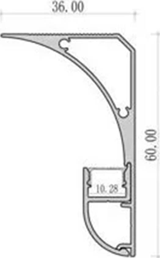 5PZ PROFILO ALLUMINIO LINEA D'ANGOLO CON COPERTURA OPACA PER STRISCIA LED 10MM BIANCO AL-33 - 3