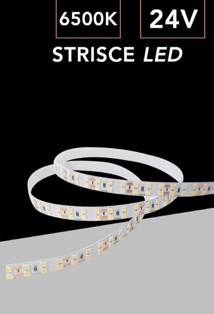 STRISCIA STRIP LED 2835 24V 5 METRI 80 WATT LUCE FREDDA CALDA NATURALE 24V-240-5 - 3