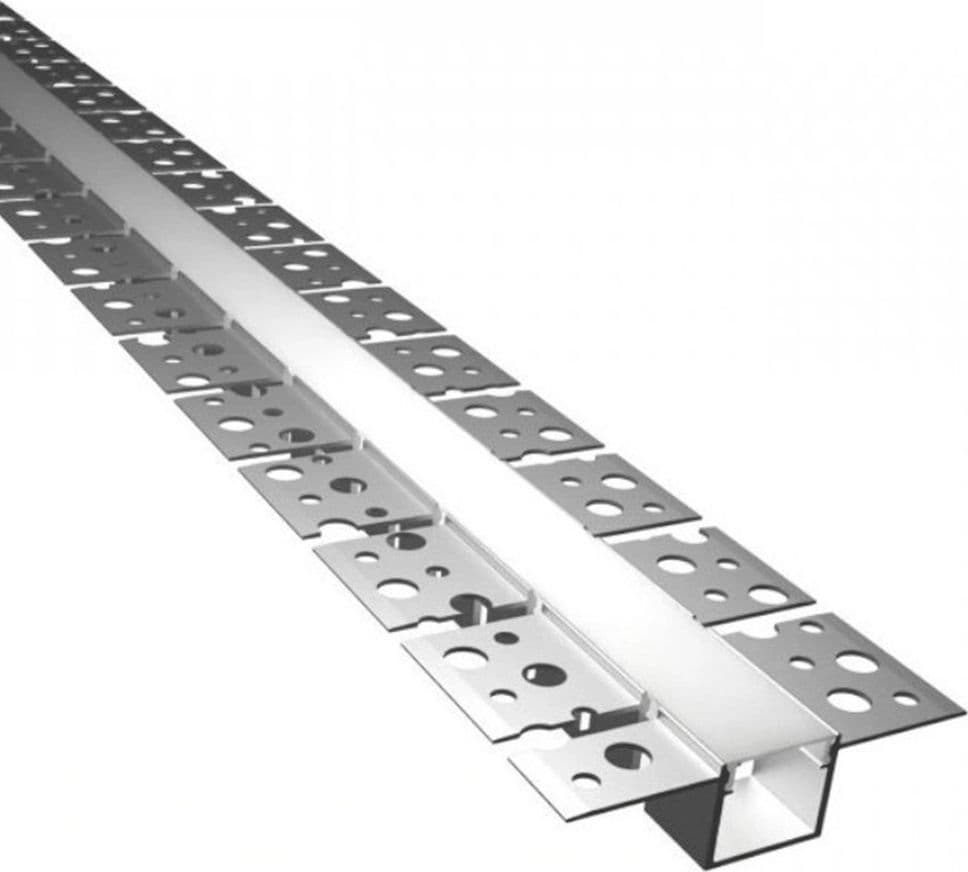 5PZ PROFILO IN ALLUMINIO FLESSIBILE CURVABILE AD INCASSO 1,5MT PER STRIP LED AL-35-S - 4