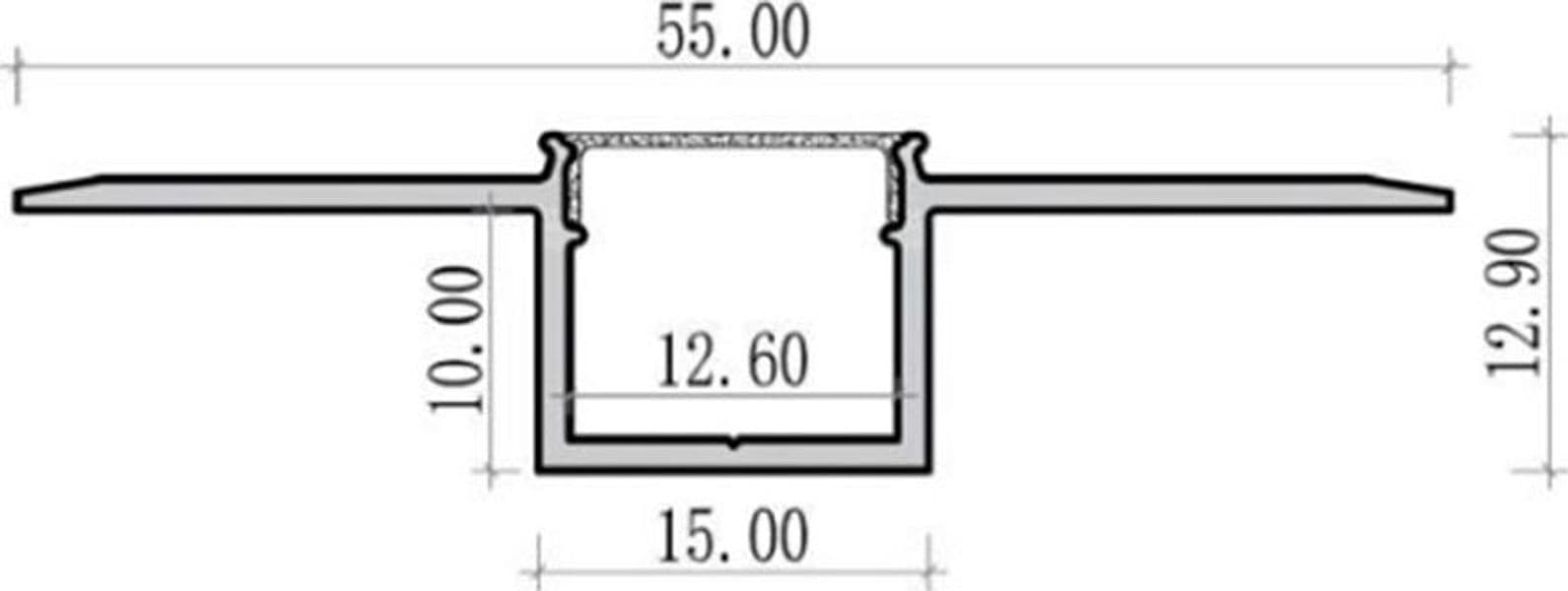 5PZ PROFILO IN ALLUMINIO FLESSIBILE CURVABILE AD INCASSO 1,5MT PER STRIP LED AL-35-S - 7